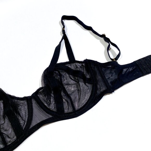 Black Cut Out Bra - Picture 2 of 3